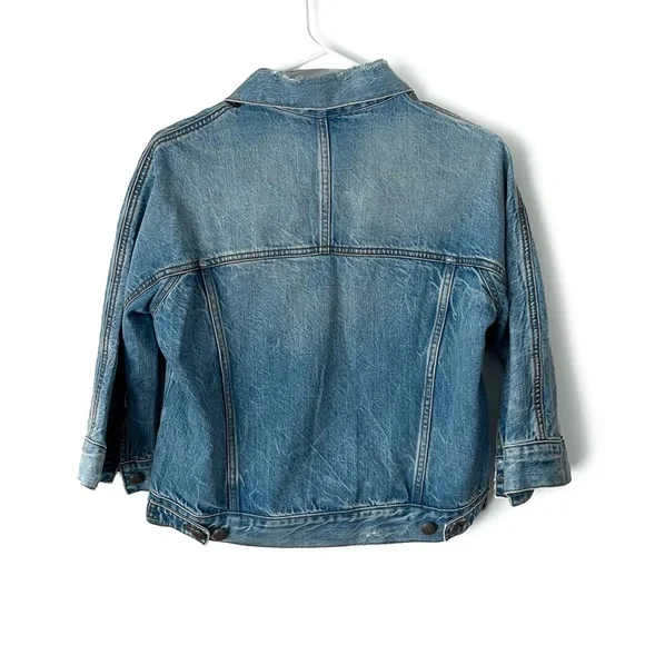 R13 Denim Jackie Trucker 1/2 Sleeve Jacket Sz S - Picture 5 of 10